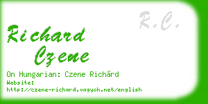 richard czene business card