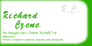 richard czene business card